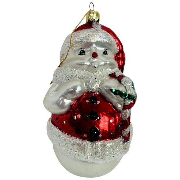 European Style Blown Glass Christmas Tree Ornaments Santa Claus Snowman Holiday - Picture 3 of 16